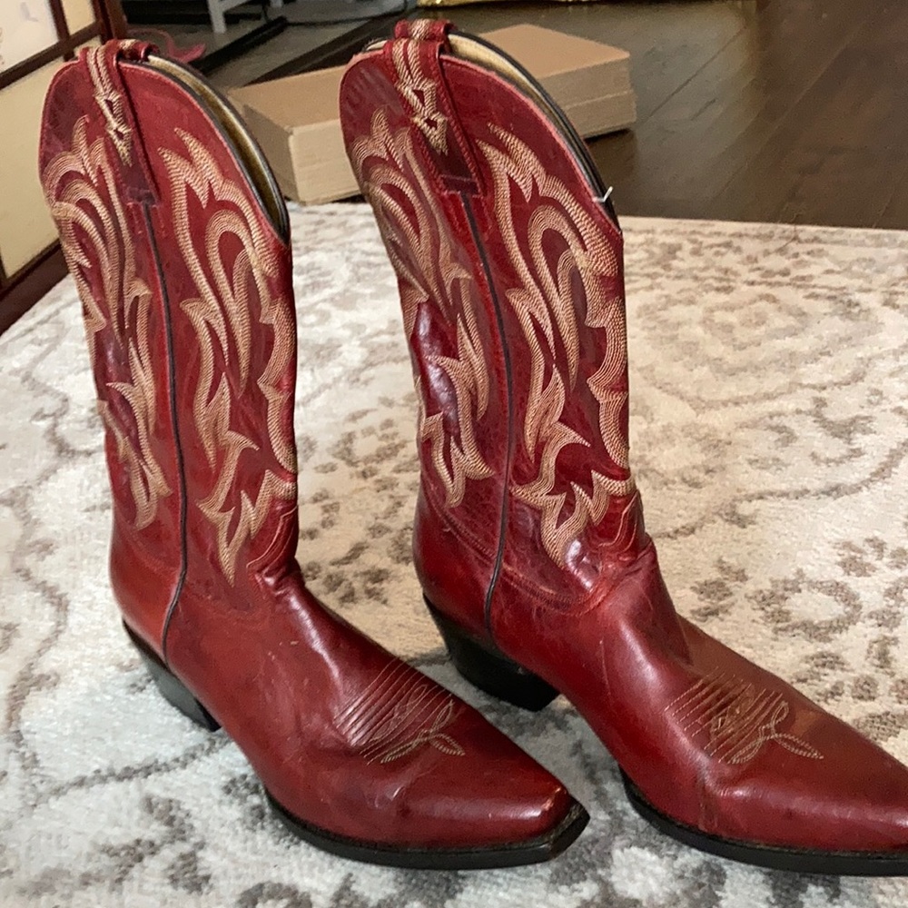 Authentic leather size 10 women’s cowboy boots
